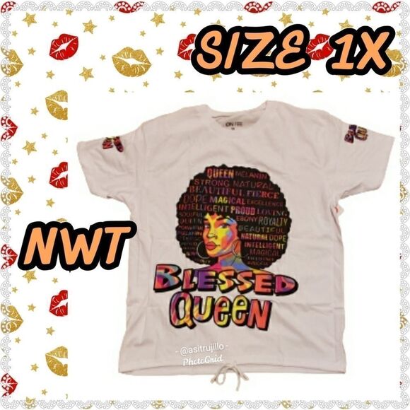 NWT 🆕️ Plus Size SS Tee Sz 1x - Picture 1 of 4